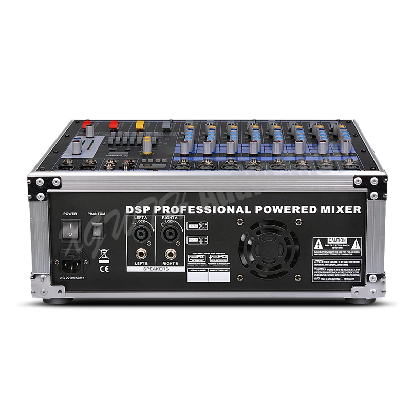 DJ Amplifier Mixer 8 Channel USB Bluetooth Mixing Console High Power Audio Stage Equipment 48V Phantom Power DSP Digital Effects