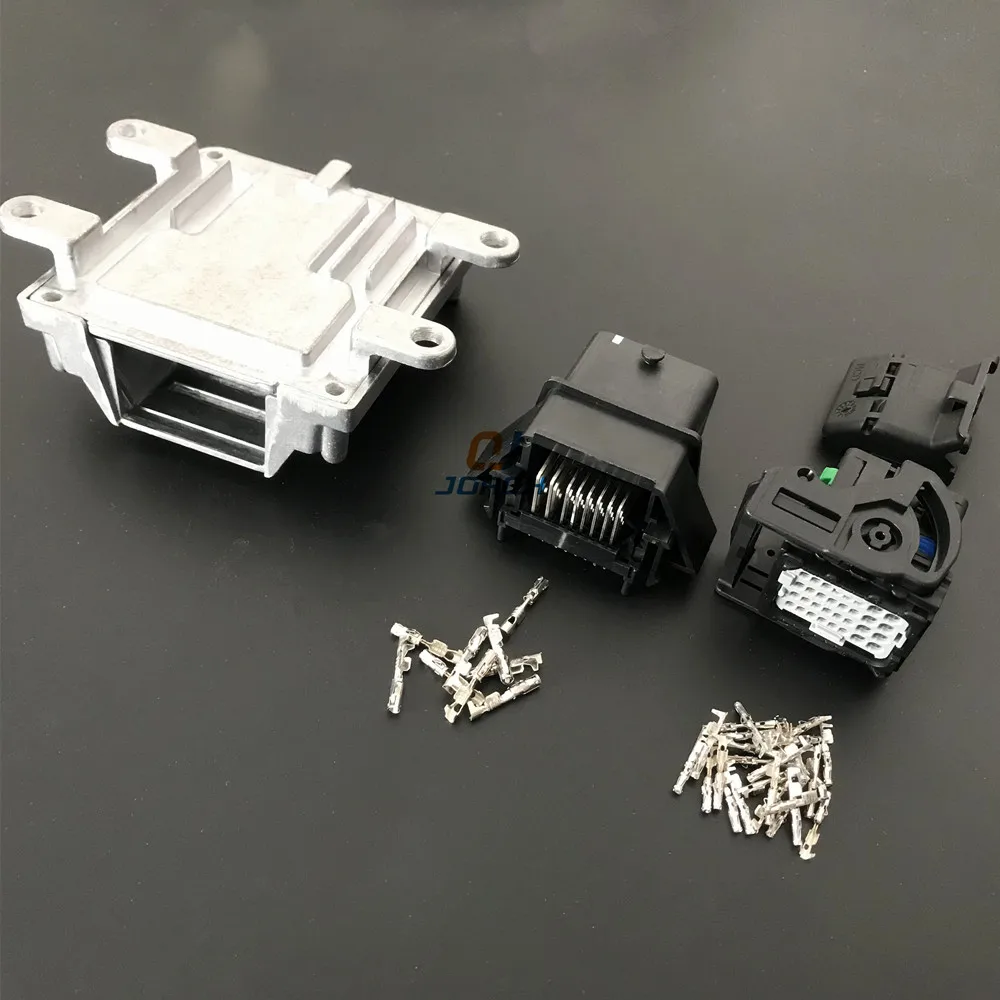 1set 32pin ECU Aluminum Enclosure Box with 32 pin Case Motor Car LPG CNG Conversion Male Female Auto Connector