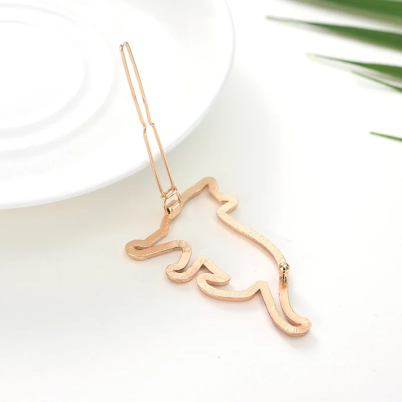 1pc Women Girls Metal Simulated-pearl Cute Cat Lip Hairpins Hair Clip Hair Accessories Polished Animal Hair Barrette as gift