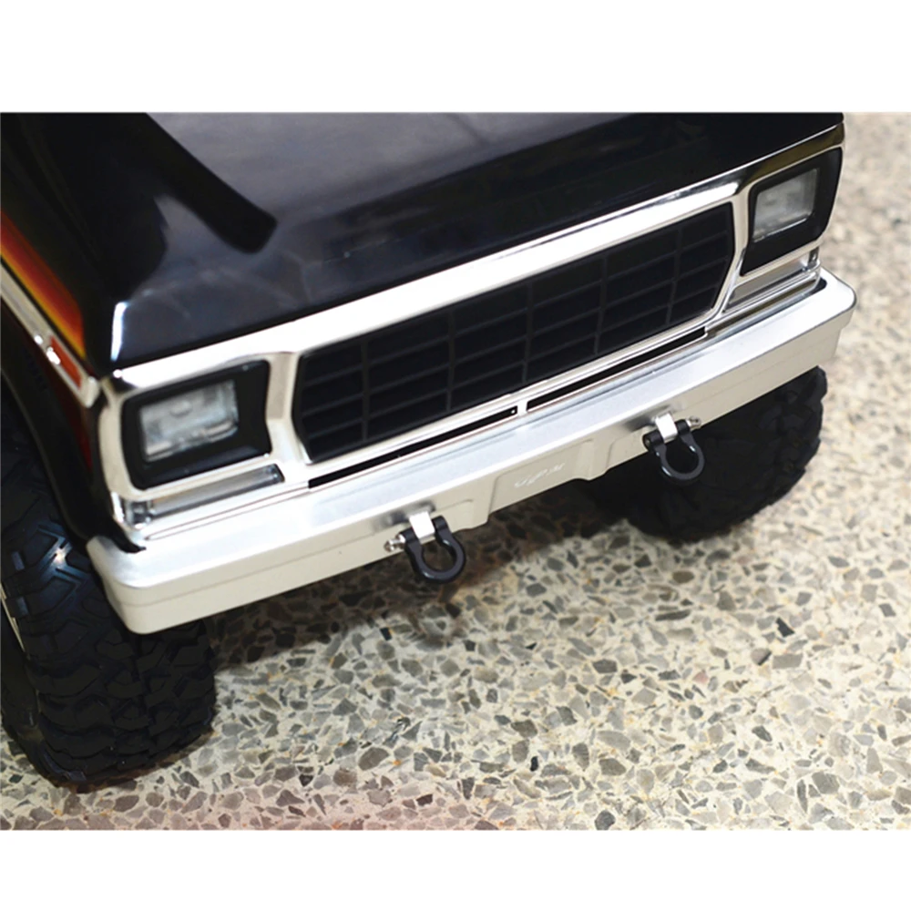 Set Bumper Depan/Belakang Logam untuk Traxxas TRX4 Ford Bronco 1/10 RC Suku Cadang Mobil Bumper Belakang dengan Kit Aksesori Kait Ekor U-hook