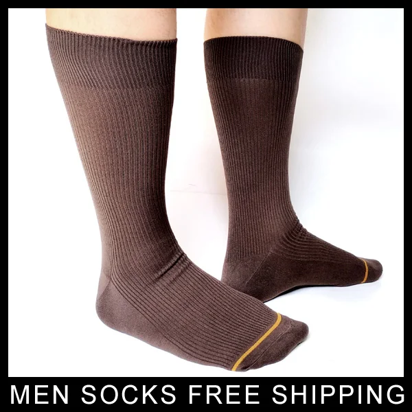 PEAJOA Brand New Style Men Dress Suit Socks Golden Line Toe Sexy Cotton Gentlemen High Quality Elastic Male Socks