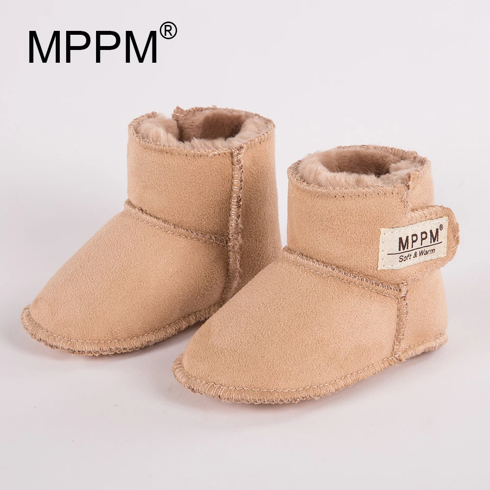 MPPM-Botas de invierno para bebé, botines de suela suave para primeros pasos, zapatos para niño y niña