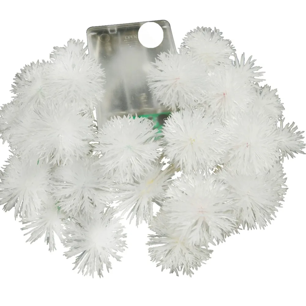 YIYANG Snow ball 2M 20balls LED String Lights for Xmas Garland Party Wedding Decoration Flasher Fairy Lights AA Battery