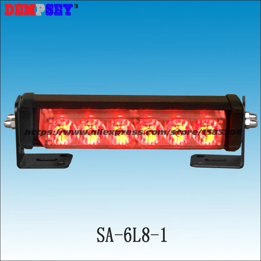 SA-6L8-1 High power LED Red/Blue Flashing Warning light, DC12V Police/ Car light, GenIII X 1Watt LED,1pcs head light