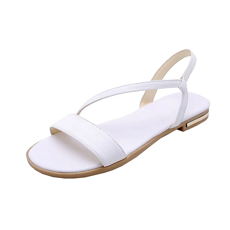 MORAZORA 2024 drop shipping big size 46 genuine leather shoes women sandals slip on summer shoes woman flat beach shoes female