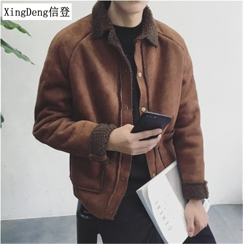 

XingDeng 80s Warm Thick Jacket Men Coat Cotton-Padded Outwear Male Winter Fashion Outwear Newest Solid Clothes Plus Size 3Xl