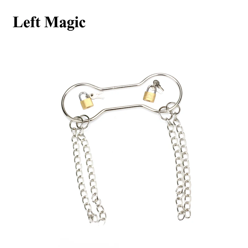 Chain Shackle Escape Handcuff Escape - Silver Color Magic Tricks Stage Close-Up Street Accessories Gimmick Comedy Mentalism