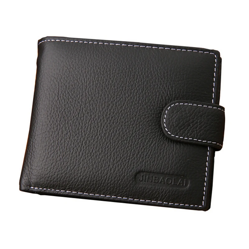 

New Fashion Genuine Leather Men's Wallet With Hasp Purse For Man Card Holder Money Bag Coin Pocket