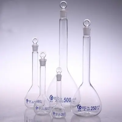 10ml Graduated Labrotary Glass Liquid Volumetric Flask with Glass Stopper