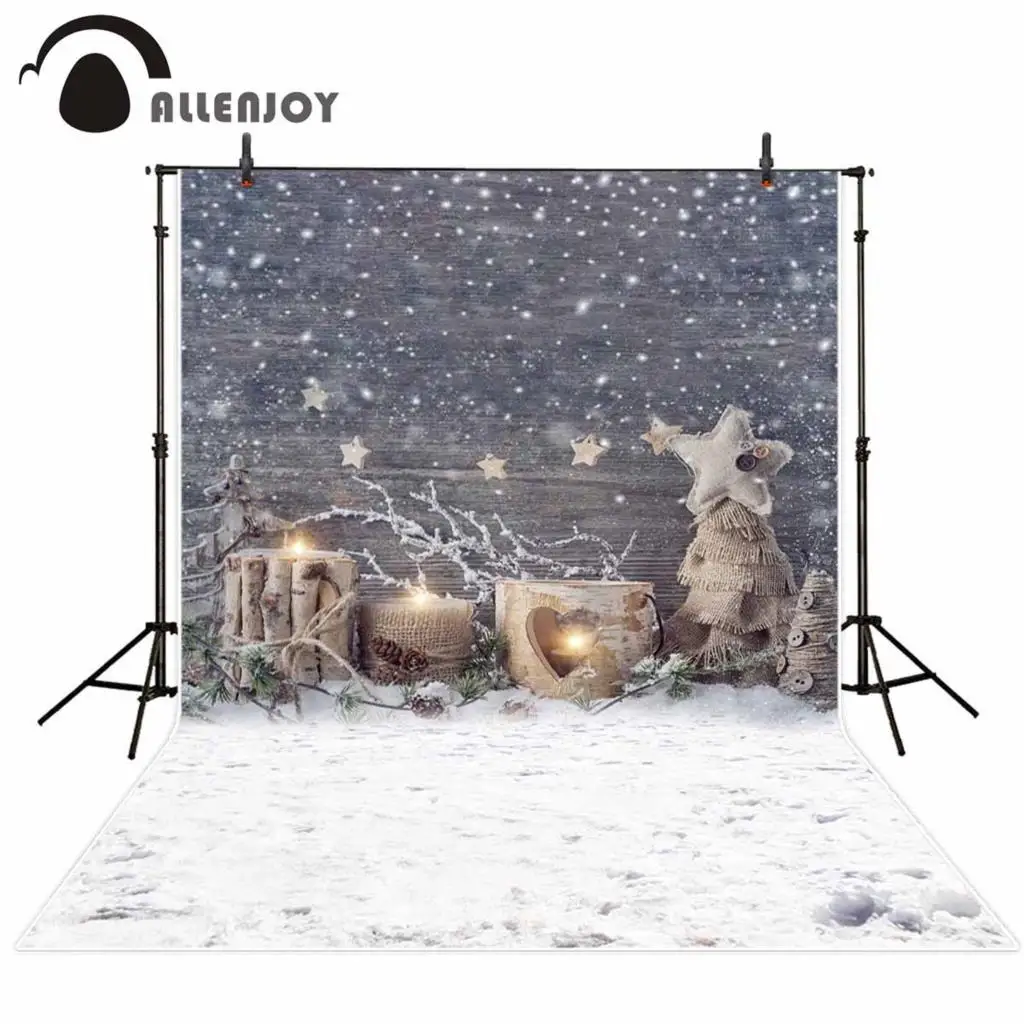 Allenjoy photography backdrop snow christmas gray wood winter branch background photobooth photo studio photocall prop