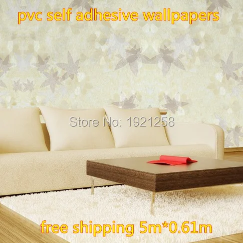 

Free shipping 0.6*5m sticky waterproof wallpaper romantic paper back vinyl wallpaper living room bedroom TV setting wallpaper