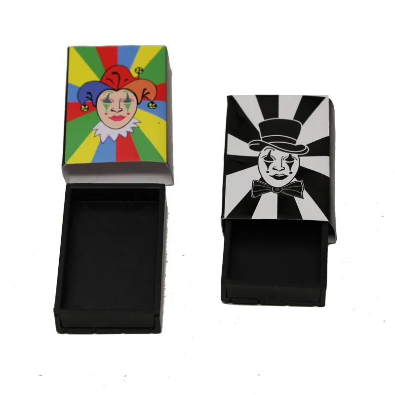 1 PCS Clown Synchro Box Magic Tricks Clown Match Box Magic Props Close Up Street Magic Accessories Illusion