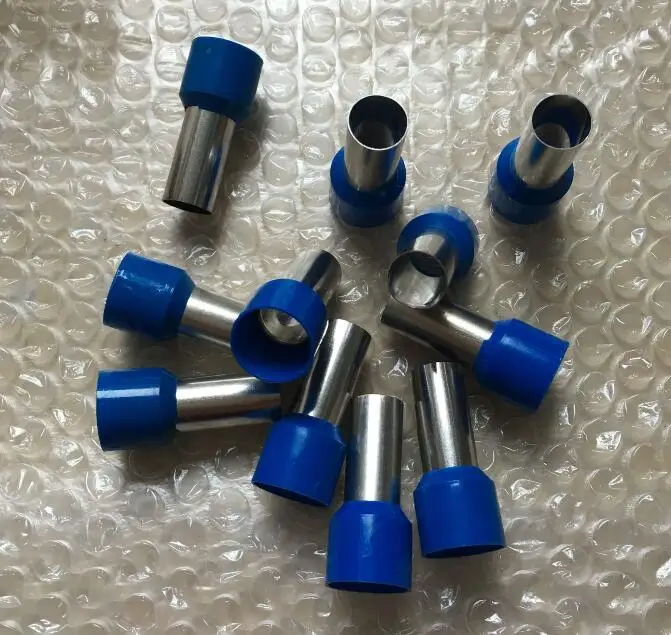 100pcs E10-12 E10-18 Tube insulating Insulated terminals 10.0MM2 Insulated Cord End Terminal Wire Ferrules