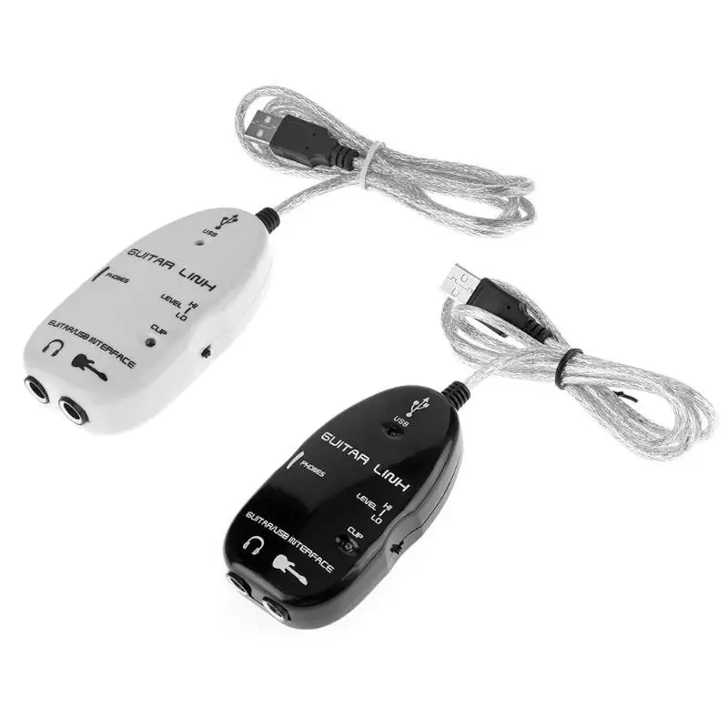 Interfaz de audio Guitar to USB Sound Player Sound Card Effector Interface Link Audio Cable External Sound Card