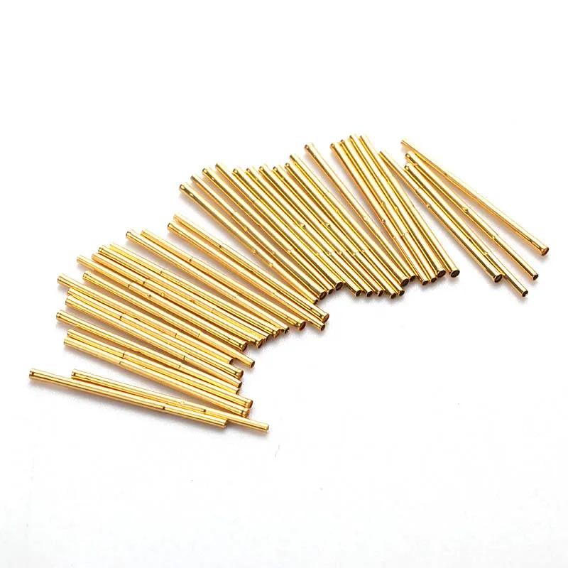 Nieuwe 100 pcs Spring Test Probe Messing Buis Verguld Elektrische Instrumentatie Tool Voor Testen Printplaat Test Tool R048-2C
