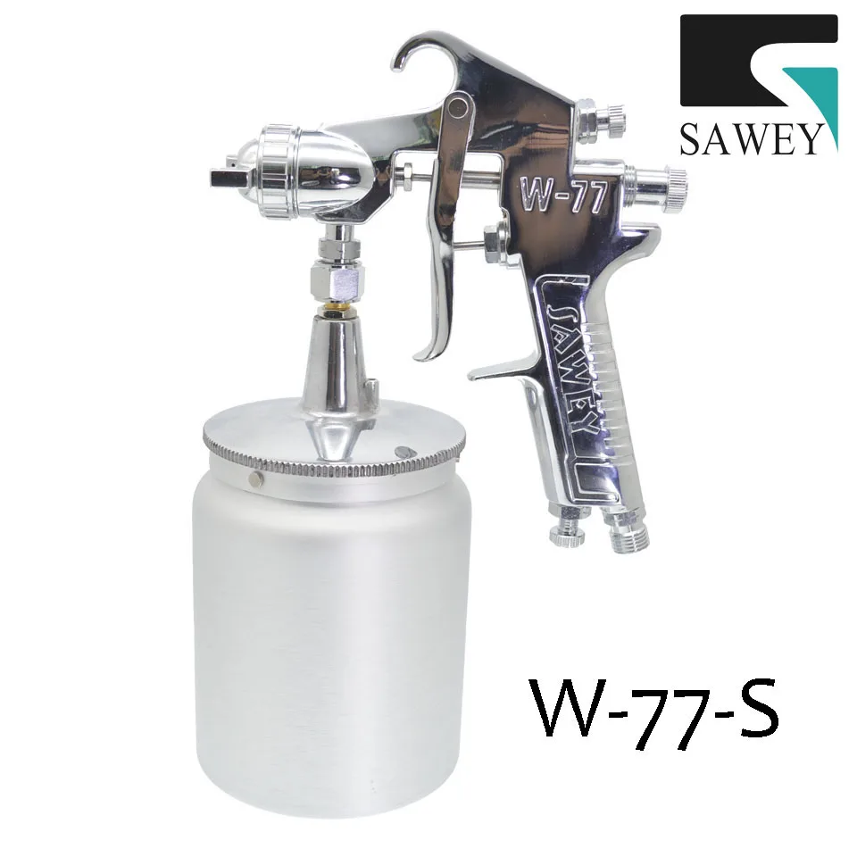 SAWEY W-77-S High Atomization Medium Hand Manual Air Paint Spray Gun,Ceramic Paint Sprayer ,1.5/2.0/2.5mm,FREE SHIPPING