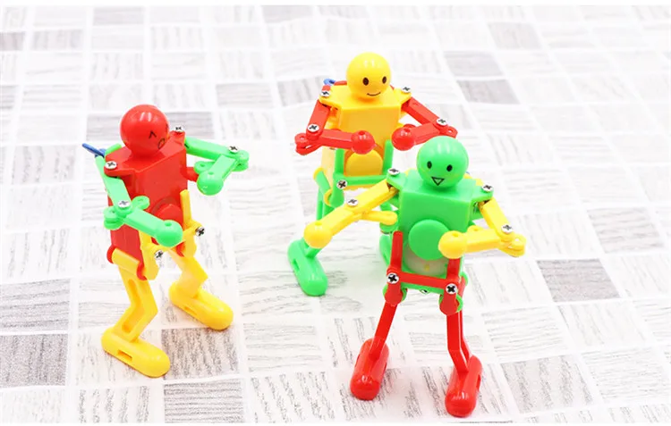 

Classic Wind Up Robot Toys Plastic Clockwork Spring Wind-Up Dancing Robots Toy Gifts For Children Kids Boy