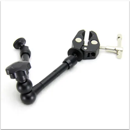 11 インチ調整可能な咬合マジックアーム + スーパークランプカニプライヤークリップ ForCamcorder 液晶モニター LED ライト DSLR カメラ