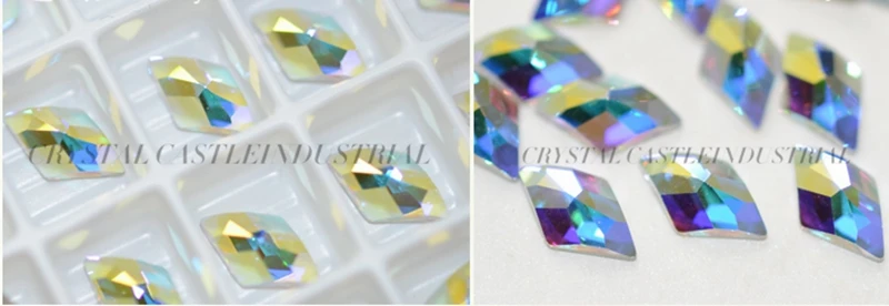 Kristall Burg Hotfix Kristall 5A Beste Strass Flatback Steentjes Perlen Strass Hot Fix Klar Weiß AB Strass Für Kleidung – Detail 13