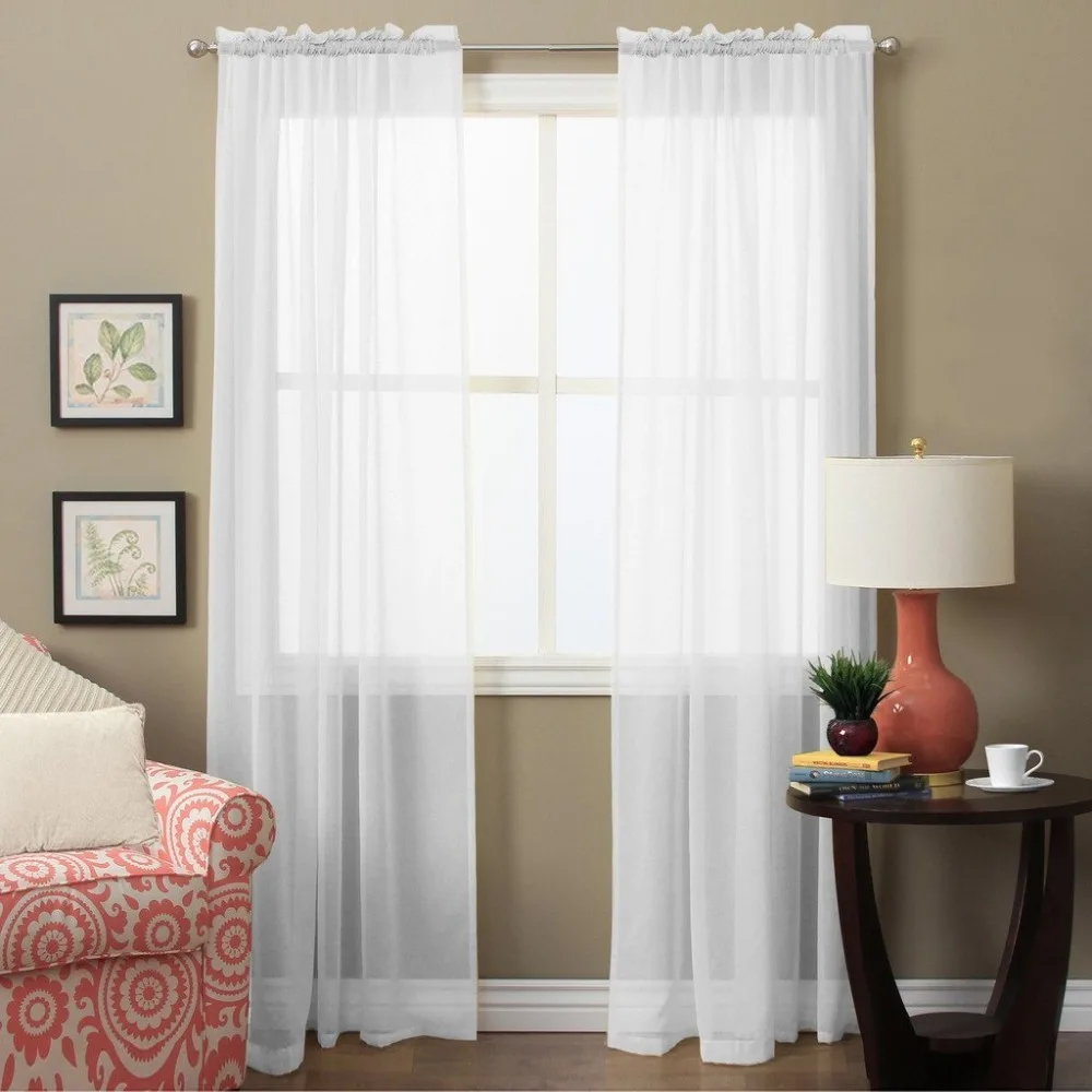 310cm Height White Kitchen Door Tulle Organza Yarn Curtains Doors White For Living Room Gauze Window Curtain Fabrics Voile