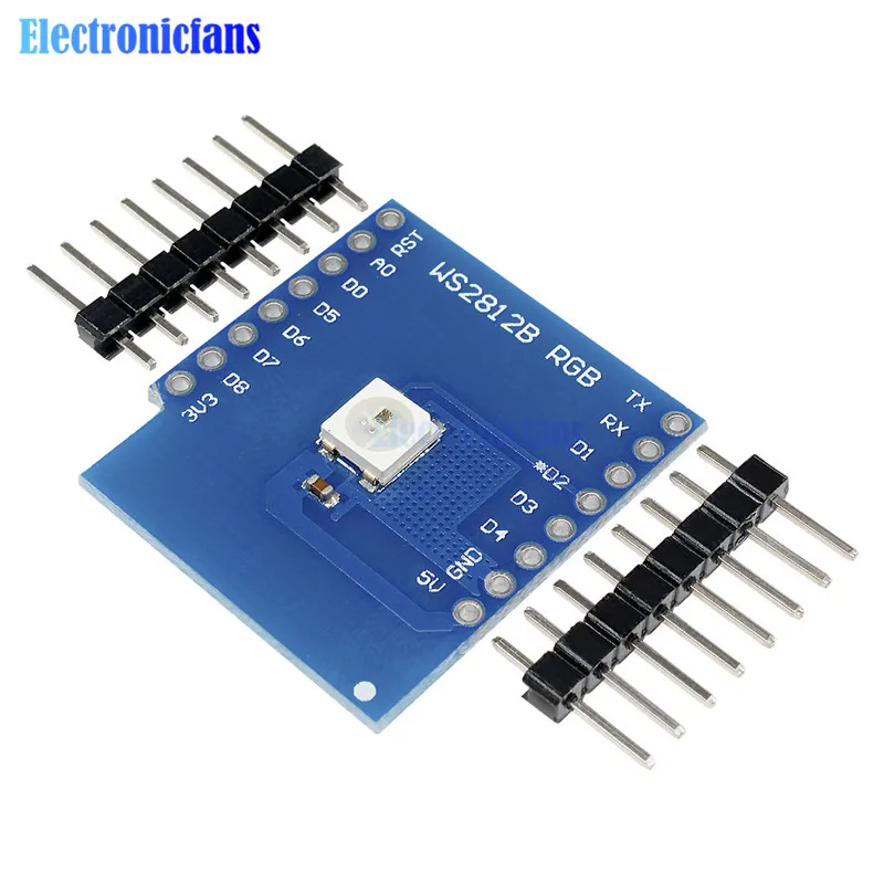 WS2812B RGB SHIELD For WeMos D1 MINI WS2812B RGB Full Color Shield Board