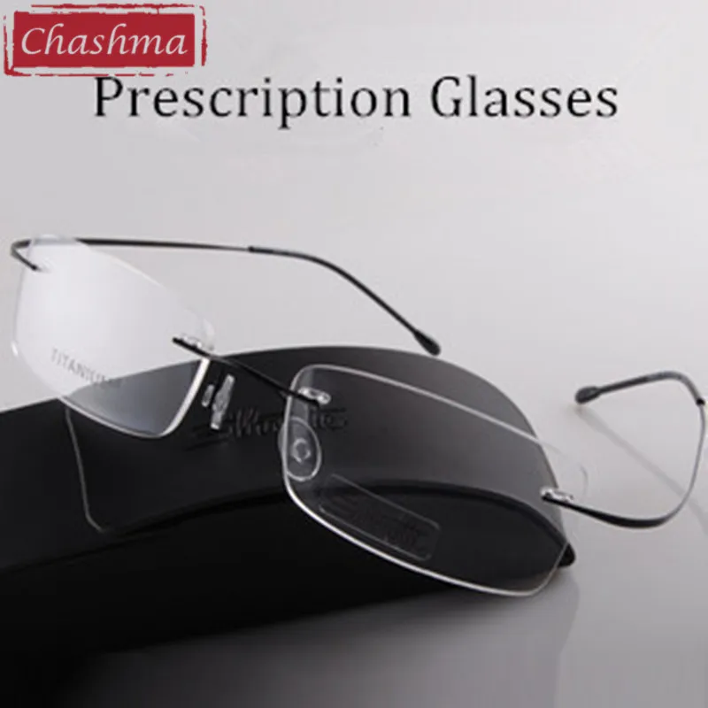 Chashma Brand Titanium Reading Glasses Super Light Myopia Optical Prescription Glasses Frame for Male and Female