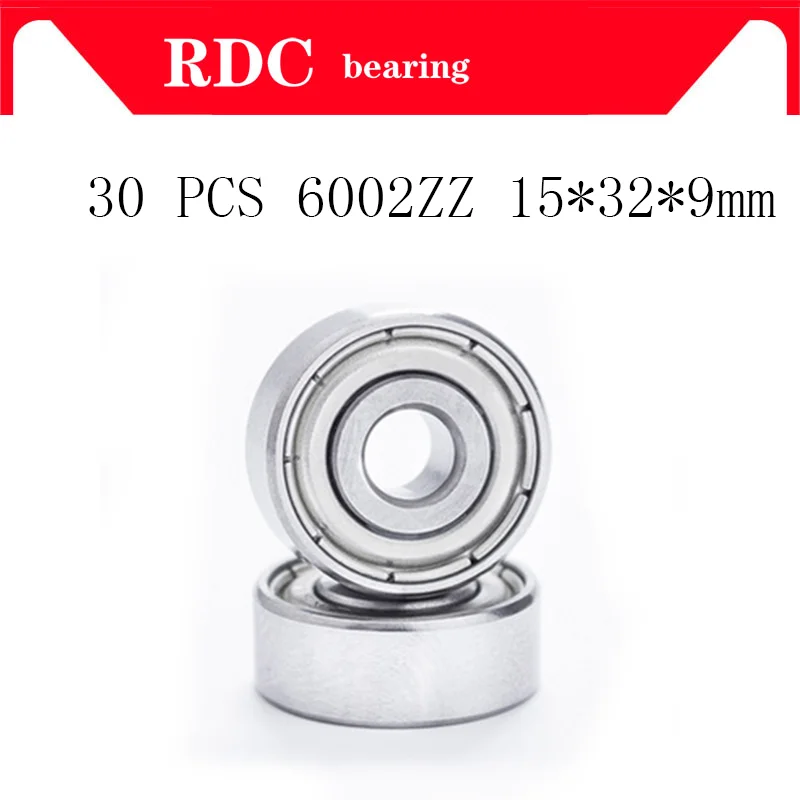 

30pcs/Lot ABEC-5 6002ZZ 6002z 6002 ZZ 15x32x9mm Mini Ball Bearing Miniature Bearing High quality Deep Groove Ball Bearing