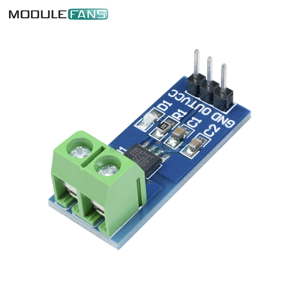 1PCS/LOT Hall Current Sensor Module ACS712 20A module for Arduino ACS712ELC-20A Pin 5V Power Indicator Board DIY