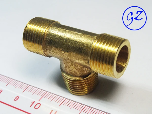 

10pcs 1/4" Reducing coupler thread pipe joint copper stainless steel tube, External thread three.