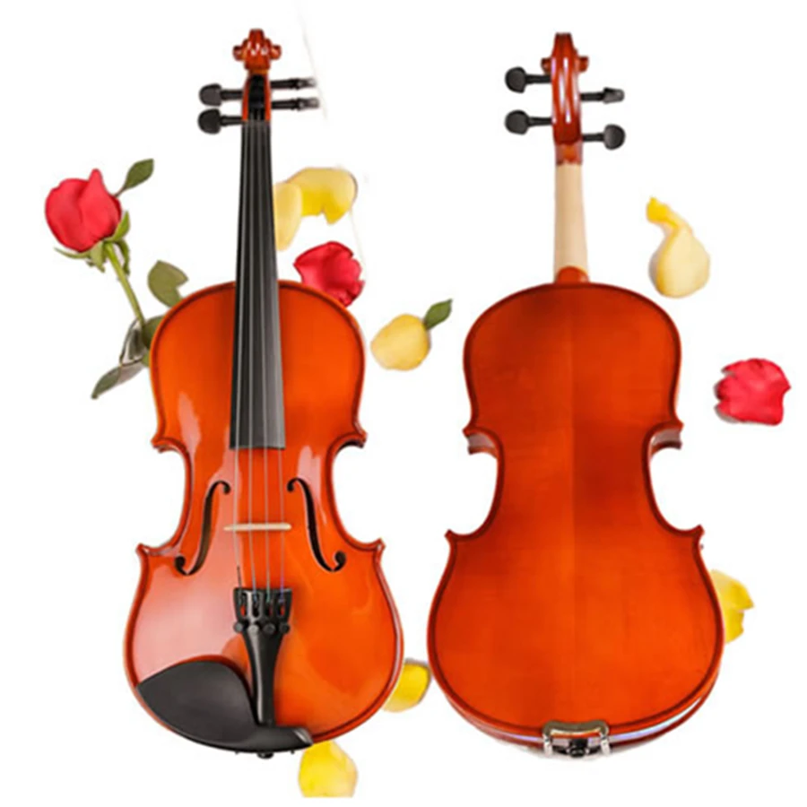 

Solid Wood Fingerboard Violin Handcraft Matt Violino Music Instrument+Case+Bow +Rosin+Mute For BeginnerTONGLING Brand