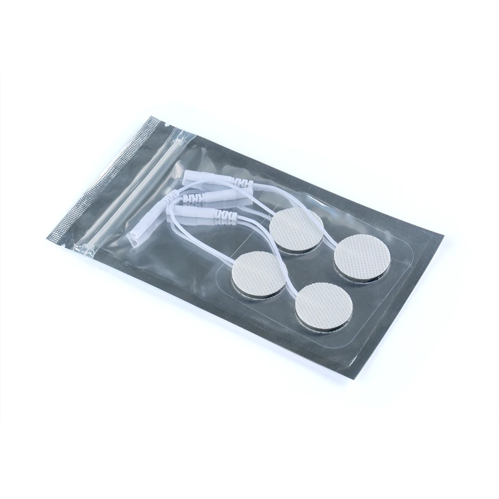 10 Pairs TENS Electrodes Pads Size Diameter 2.5cm With Plug Hole 2.0mm For TENS/EMS Machines