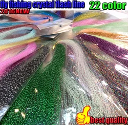 2023NEW lure line 22kinds color fly fishing crystal flash line 6bag/lot jig fishing line length is 30CM