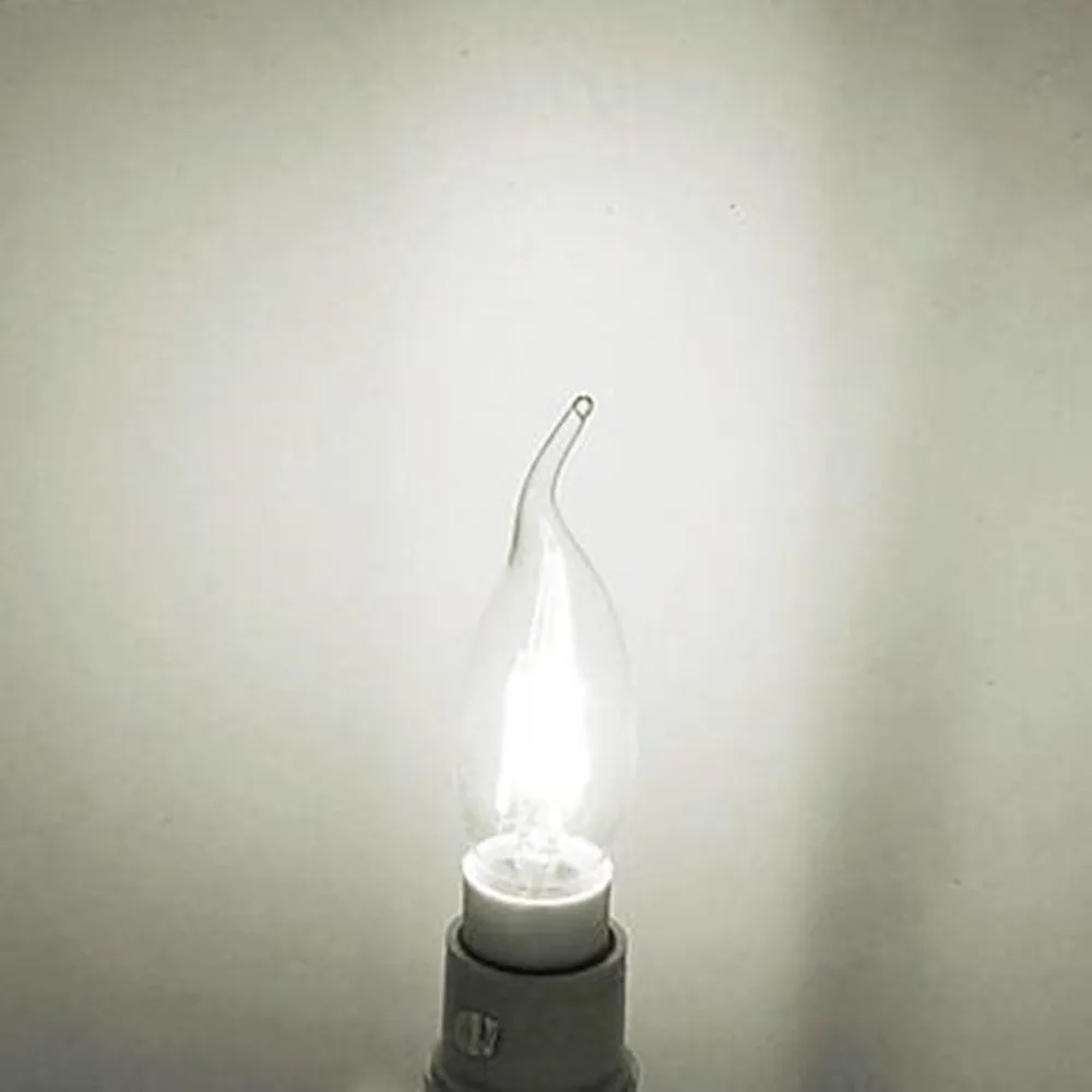 10pcs LED Bulb E14 4W/6W Dimmable Edison Retro Filament Candle Light AC220V C35 Warm/Cold White 360 Degree Energy Saving Lamp