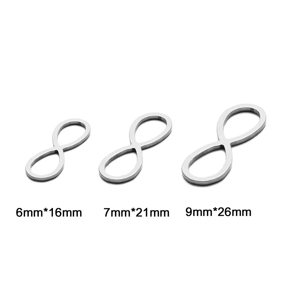 20Pcs/lot New Style Stainless Steel Infinite Pendant For Jewelry DIY Infinite Charm Making Accessories