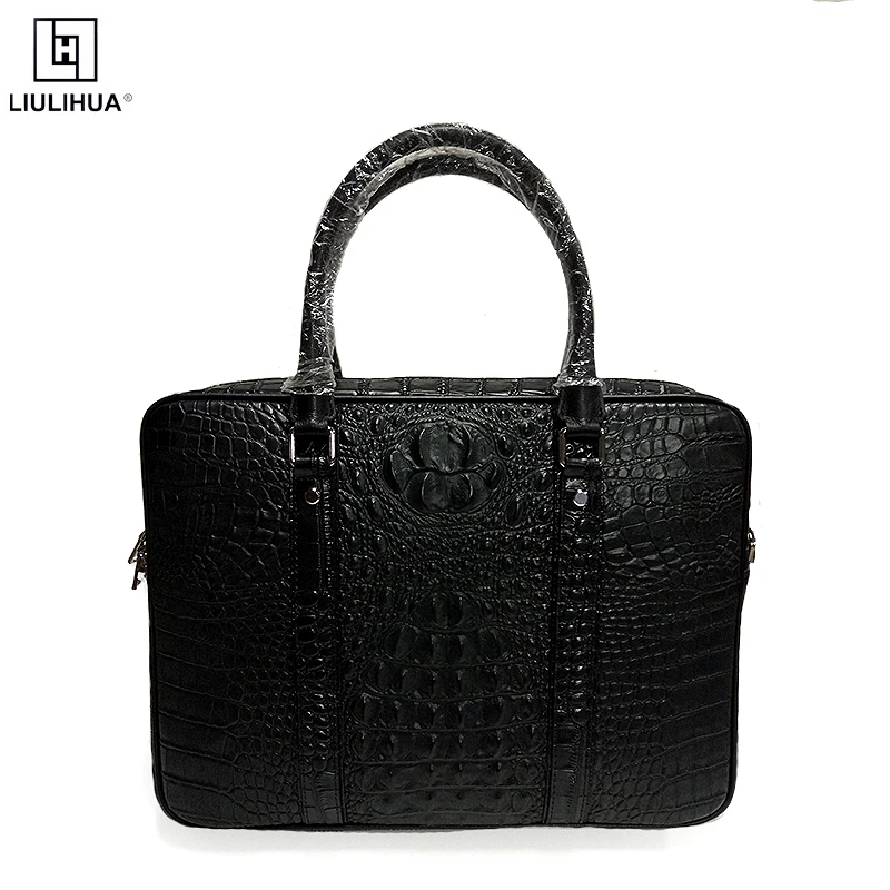 LLH Luxury Genuine Leather bag commercial Business Men bags Laptop Tote Briefcases Crossbody bags Shoulder Handbag Simple bag