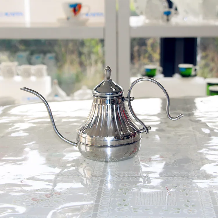 Chaleira de café com bico longo de aço inoxidável, bule para café, chá e café, chaleira para gotejamento, pescoço de ganso