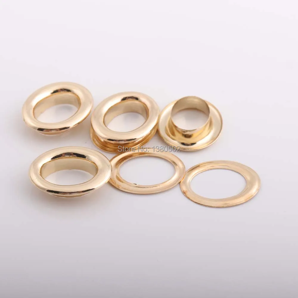 100pcs oval shape gold color 23mm outer with washer large Eyelets for  Garment bag decoration