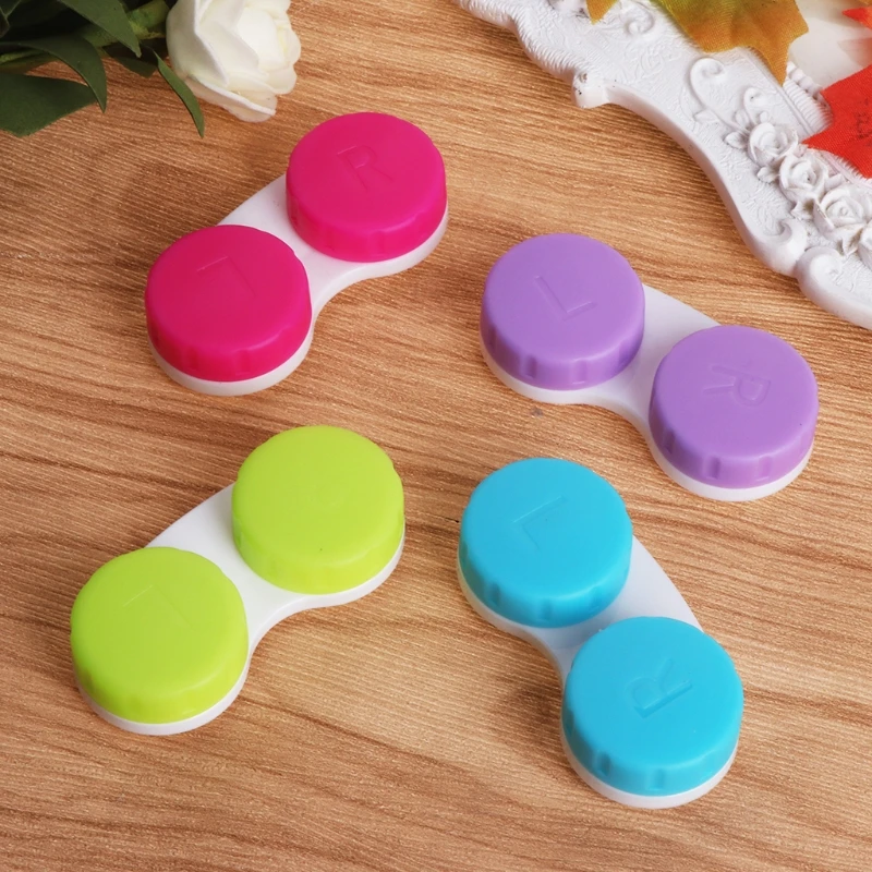 4 pcs/set Contact Lenses Box Lens Case Care Travel Kit Candy Color Contact Lens Case Container Wholesale Color Random delivery