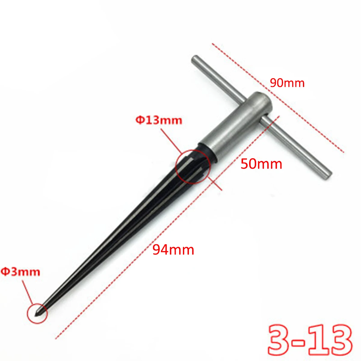 2PCS Handheld Tapered Reamer Set 1/8-1/2 Inch & 5/32-5/8 Inch Bridge Pin Hole Tapered Reamers Machinist Luthier Tools