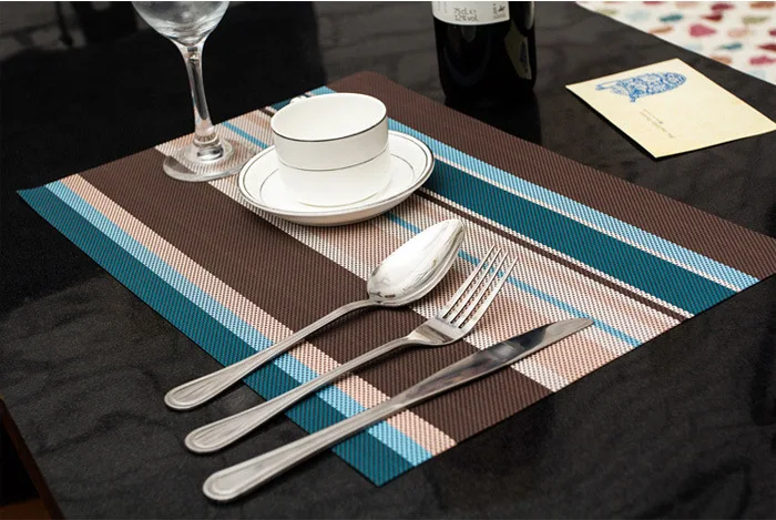 4pcs/Lot Christmas Placemats PVC Placemat Bar Mat Acessorios De Cozinha 30*45cm Plate Mat Table Mat Set LB 256