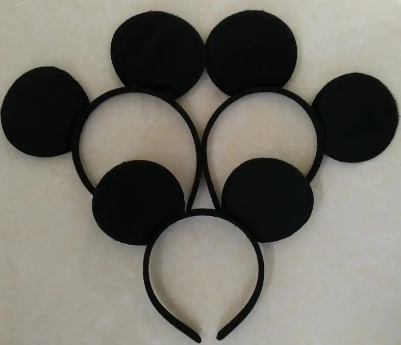 XMAS Cartoon Mouse Ears Solid Black Headband Boys Girls Adults Birthday Party Celebration Event Cosplay headwear Christmas gift