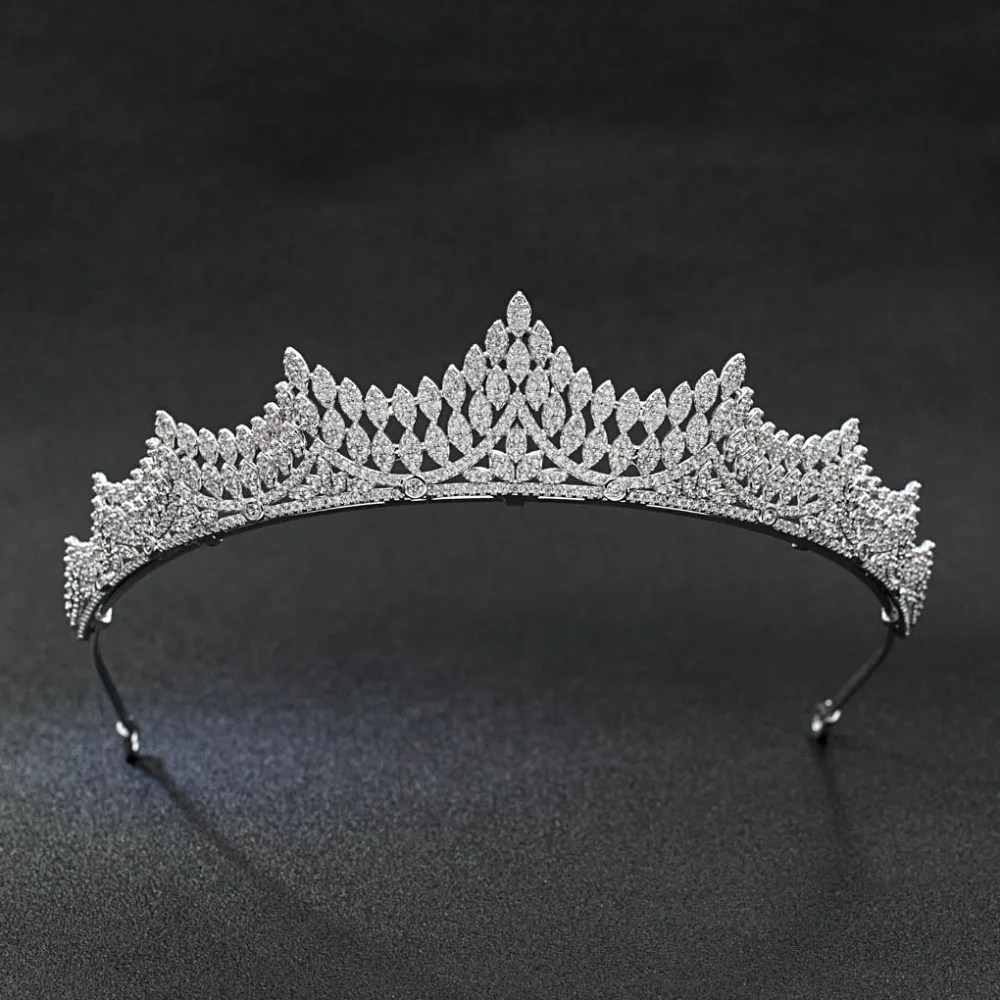 

Classic CZ Cubic Zirconia Wedding Bridal Tiara Diadem Crown Women Girl Prom Party Hair Jewelry Accessories CH10039