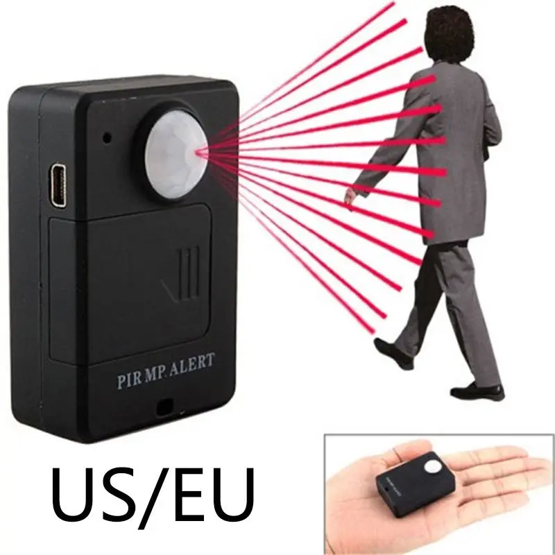 Mini GSM Alarm PIR Alarm z czujnikiem ruchu Bezprzewodowy alarm GSM na podczerwień Detektor ruchu antykradzieżowy z wtyczką EU Wysoka czułość