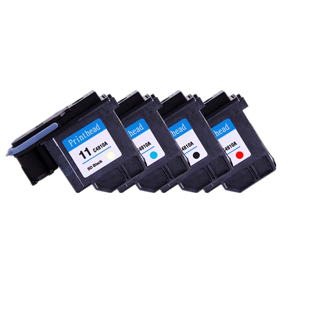 4PK رأس الطباعة المعاد تصنيعها رأس الطباعة ل HP11 HP 11 C4810A C4811A C4812A DesignJet 100 110 111 120nr 500 500ps 510
