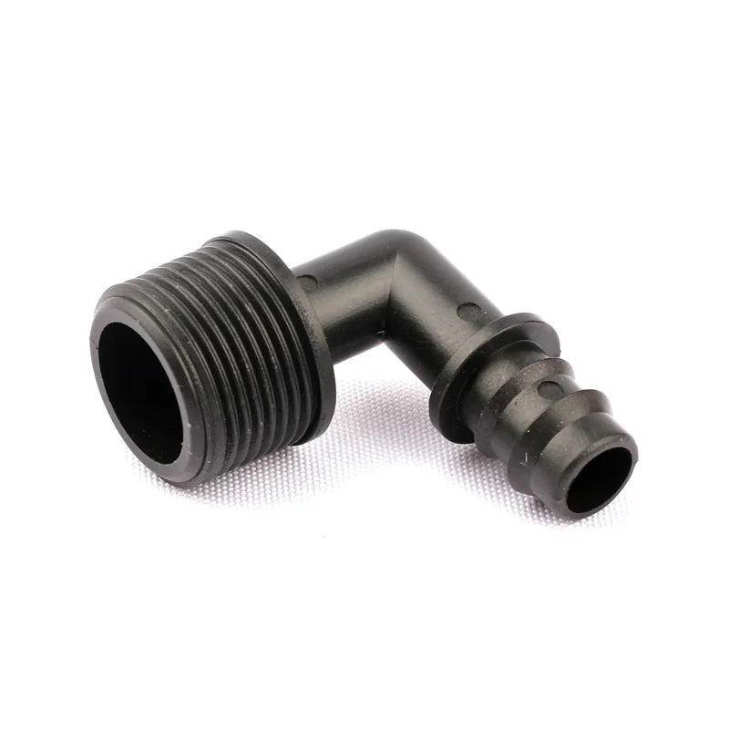 

5pcs 3/4'' Male Thread To 16 PE Pipe Barbed Elbow Connectors New Material Thicken Durable Greenhouse Irrigation Pipe Fittings