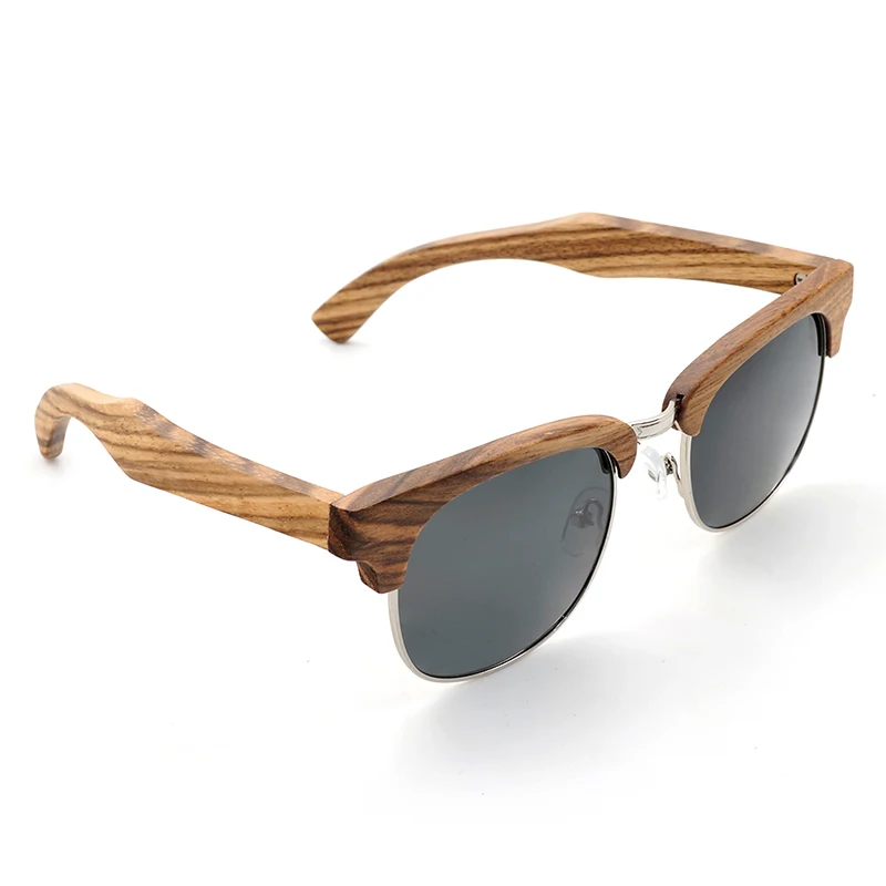 BOBO BIRD Brand Zebra-stripe Design Luxury Sunglasses Women Original Wood Handmade Sun Glasses Man Fashion Vintage Style