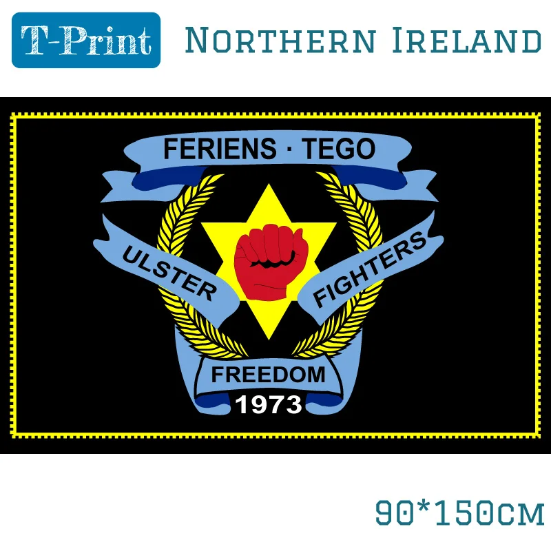 Northern Ireland Flag 3ft x 5ft 90*150cm/60*90cm Flying Hanging  Ulster Defence Association Flag Polyester Banner