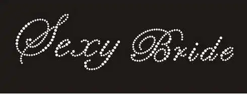 

2pc/lot Bling sexy bride iron on Rhinestone transfer designs iron on transfer hot fix rhinestone motif rhinestones fix