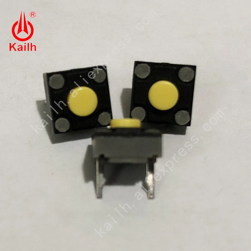 Kailh-microinterruptor cuadrado silencioso, 6x6x4,3/7,3/9,5mm, ratón con cable DIP, CMI627301D60