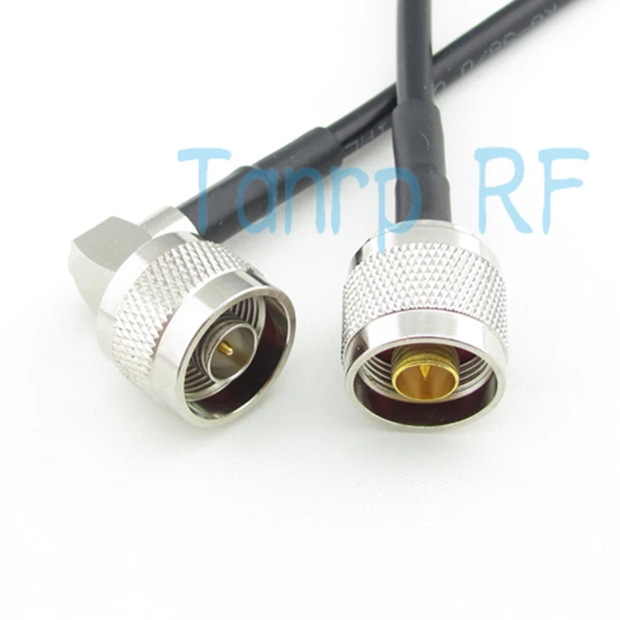 Freeshipping! 3FEET  RF Pigtail coaxial  jumper cableRG58 cable N male plug right angle to N male plug  100cm Wholesale